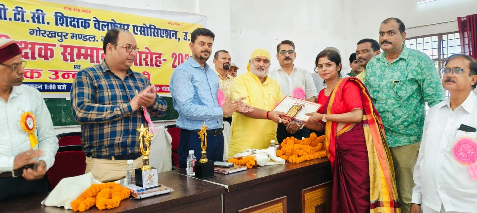 विशिष्ट बीटीसी शिक्षक वेलफेयर एसोसिएशन द्वारा शिक्षकों को किया गया सम्मानित