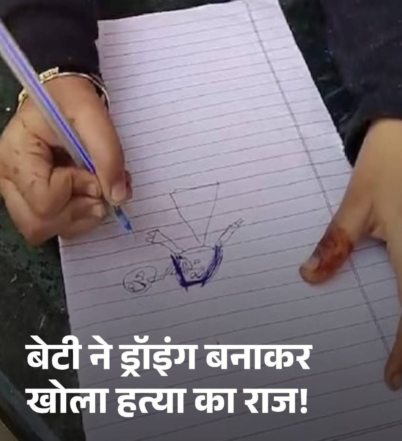 बच्ची के ड्राइंग ने खोला मौत का रहस्य