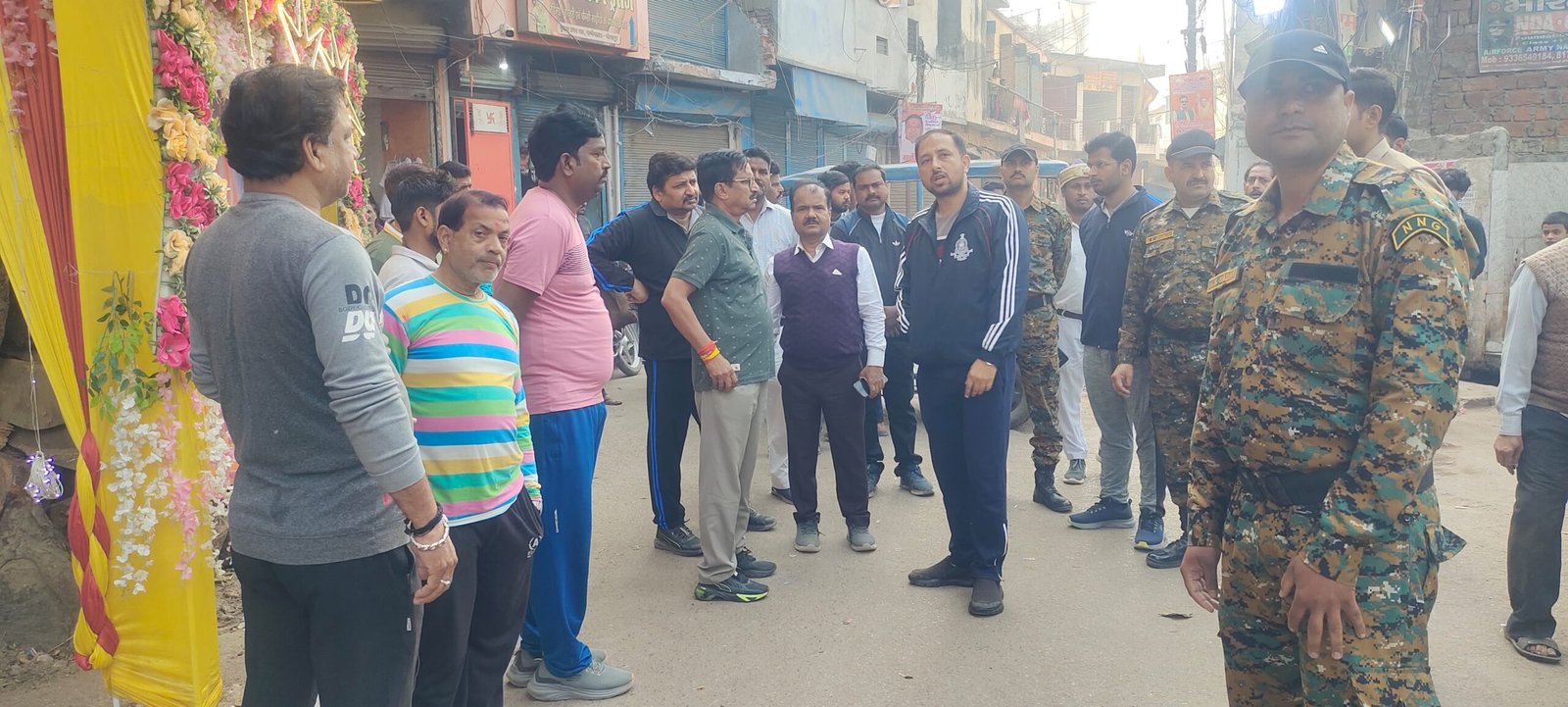 मुख्यमंत्री के शोभायात्रा मार्ग का महापौर और नगर आयुक्त ने किया निरीक्षण