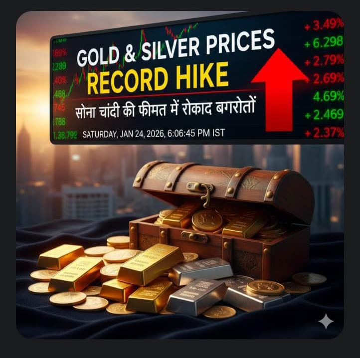 सोना-चांदी की चमक से बाजार में हलचल, रिकॉर्ड दामों पर पहुंची कीमती धातुएं